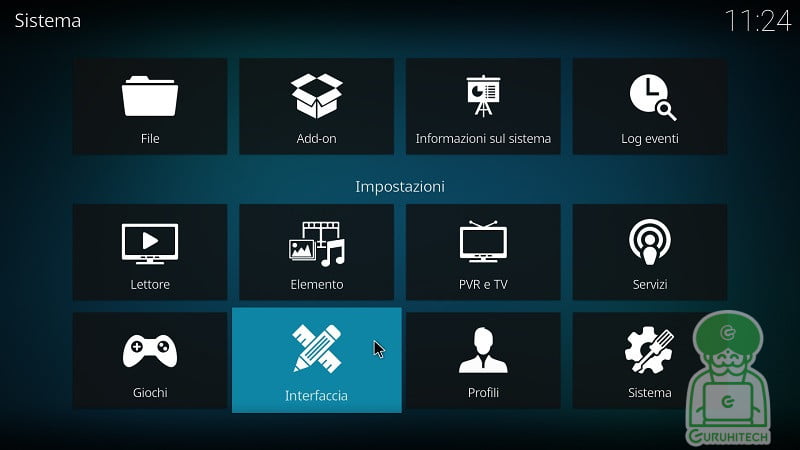 kodi interfaccia