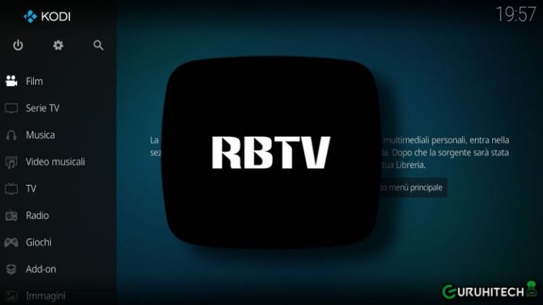 RBTv Kodi add-on: guida completa all'installazione