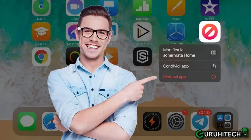 eliminare app su iphone e ipad