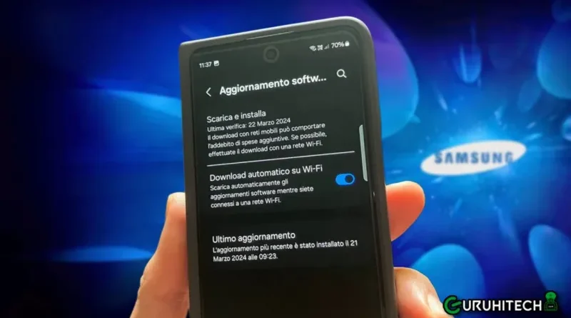 aggiornamenti continui su samsung