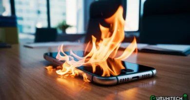 smartphone in fiamme