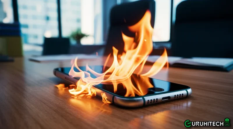 smartphone in fiamme