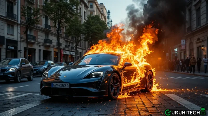 incendio porsche madrid