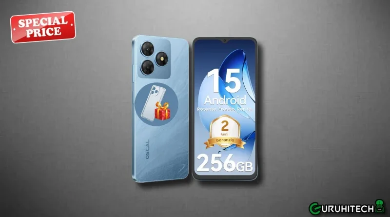 OSCAL Smartphone 2025 in offerta: Android 15, Gemini AI e 12GB di RAM