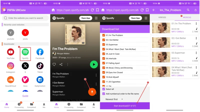 steps to download on android ultconv