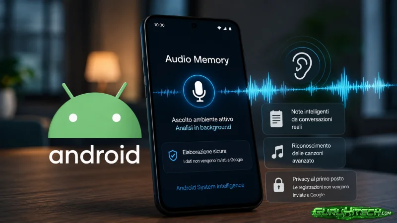 Android Audio Memory: la nuova funzione che ascolta l’ambiente