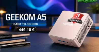 GEEKOM A5: AMD 7000 Series Mini PC per Office e Studio, offerta Back to School sotto i 450 €