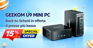 GEEKOM U9 Max Mini PC, offerta speciale back-to-school: sconto del 15% e prezzo sotto i 680 euro