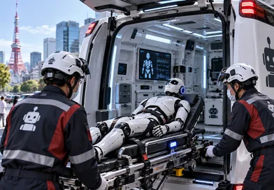 A Tokyo debutta la prima “ambulanza” per robot umanoidi