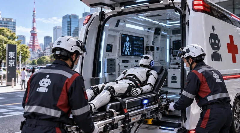 A Tokyo debutta la prima “ambulanza” per robot umanoidi