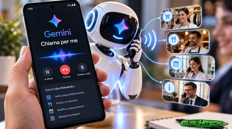 Google prepara “Chiama per me”: Gemini potrà telefonare alle aziende al posto nostro