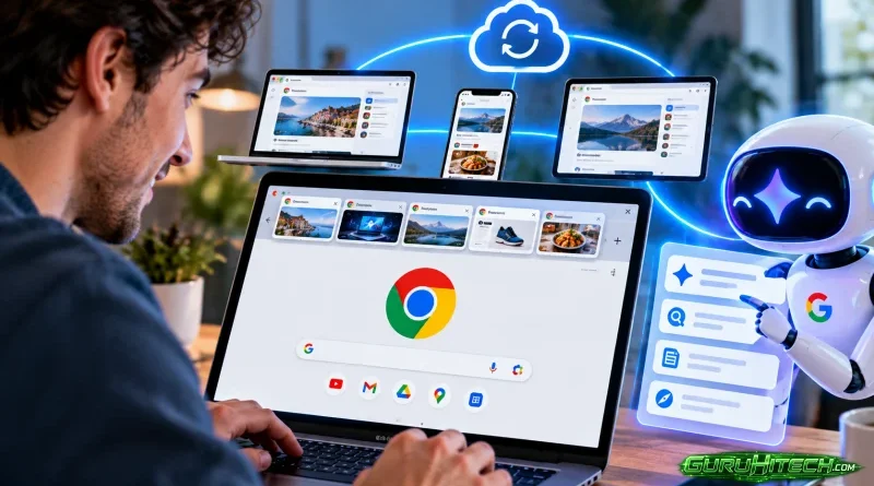 Google Chrome si aggiorna: schede sincronizzate e Gemini sempre più integrato nel browser