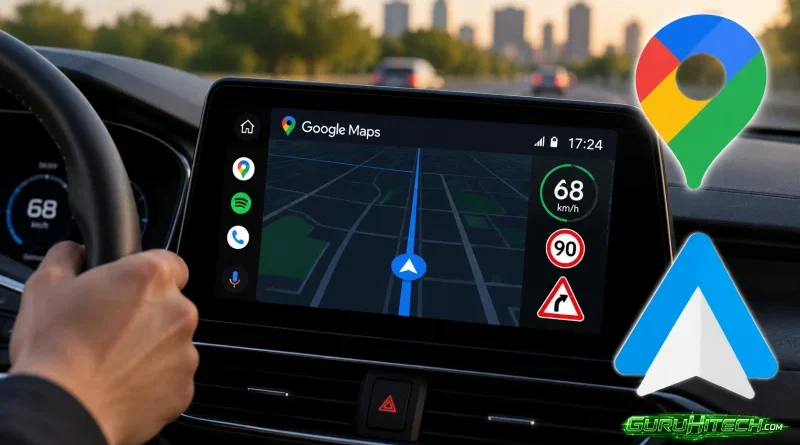 Google Maps cambia su Android Auto: velocità e limiti visibili anche senza impostare una destinazione