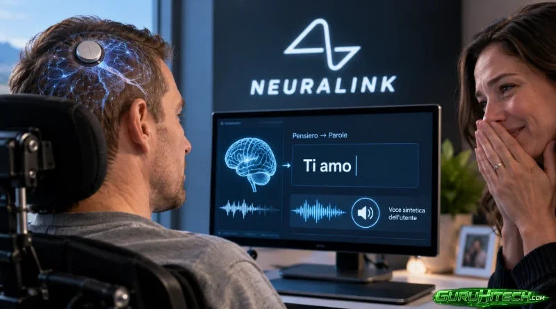 Neuralink trasforma il linguaggio “pensato” in parole: l’impianto N1 restituisce una voce a chi non può parlare