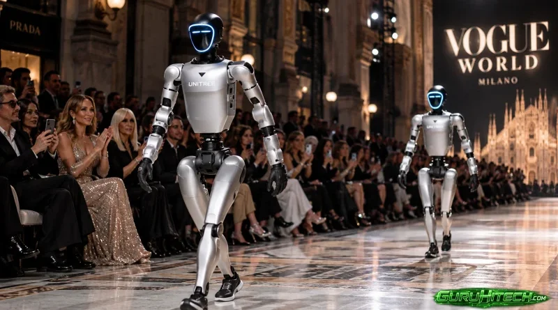 Robot umanoidi in passerella a Vogue World Milano: Jennifer Lopez e Donatella Versace applaudono lo show