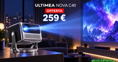 Ultimea Nova C40 in offerta a 259 euro: il proiettore smart con Netflix, Android TV e Dolby Audio