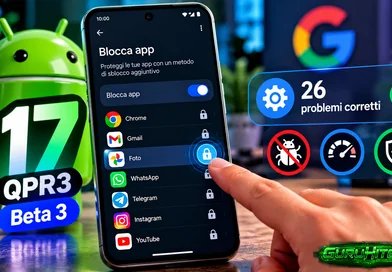 Android 17 QPR3 Beta 3 è disponibile: Google introduce il blocco delle app e corregge 26 problemi