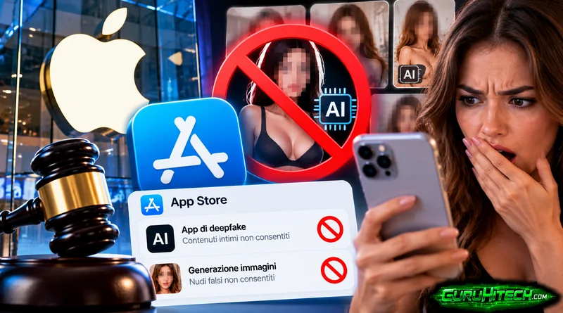 Apple dichiara guerra alle app che spogliano con l’IA: nuove regole per App Store