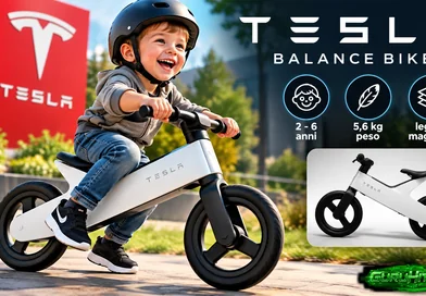 Tesla sorprende tutti con una bici per bambini in magnesio: non ha neppure i pedali