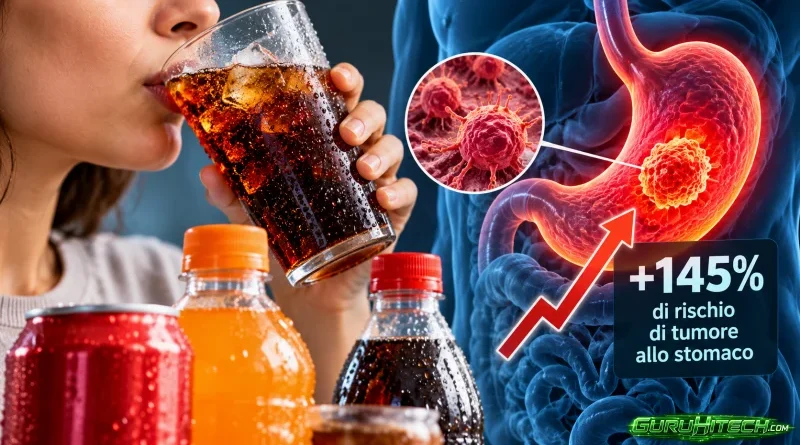 Una bevanda zuccherata al giorno potrebbe aumentare il rischio di tumore allo stomaco: lo studio durato 30 anni