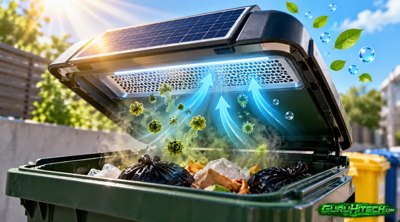 Addio puzza della spazzatura: inventato il coperchio che elimina i cattivi odori con la luce del sole