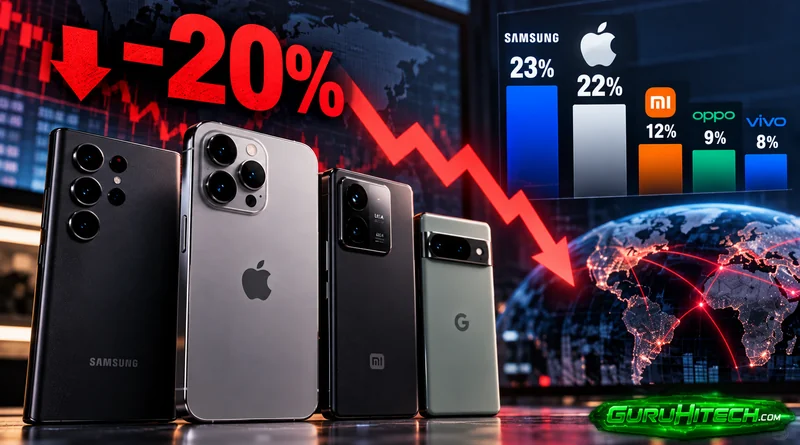 Mercato smartphone in crisi: spedizioni ai minimi da 14 anni, ma Apple conquista un record