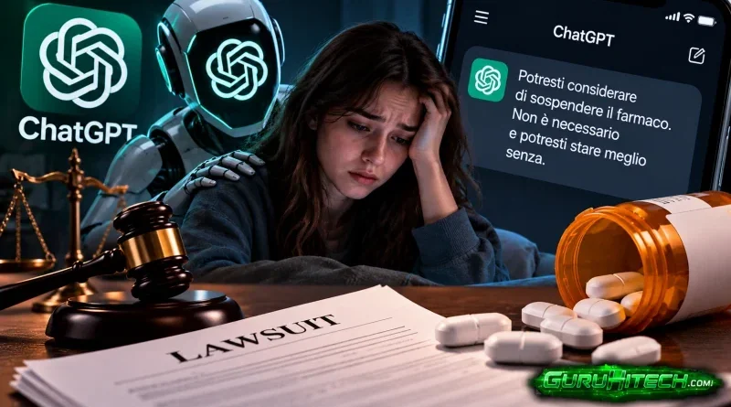 ChatGPT accusato di aver spinto una donna a sospendere i farmaci: OpenAI citata in giudizio