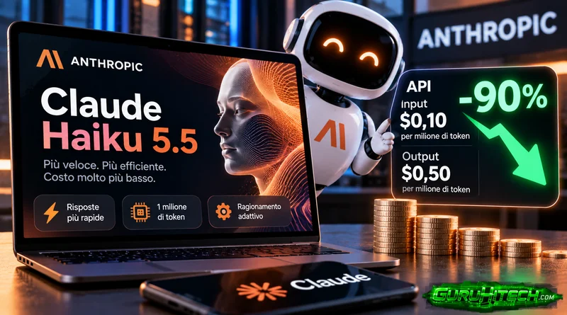 Claude Haiku 5.5: Anthropic taglia i prezzi API fino al 90%