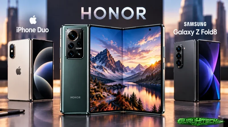 Honor prepara un pieghevole più largo: sfida a iPhone Duo e Galaxy Z Fold8