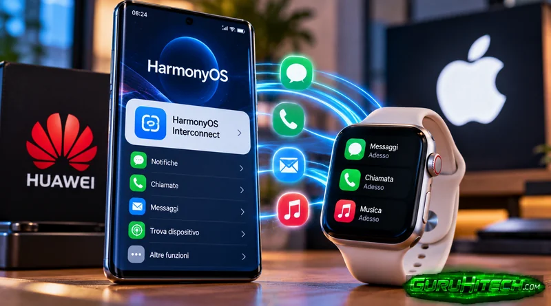 Huawei collega Apple Watch agli smartphone HarmonyOS: ecco come funziona