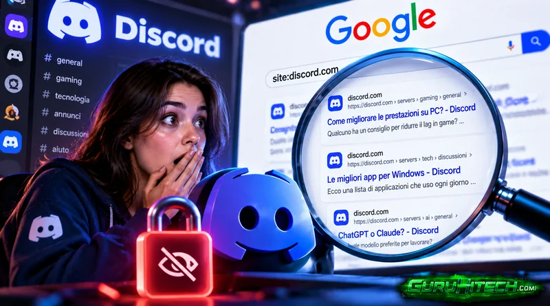 Discord porta i messaggi pubblici su Google: come proteggere la privacy