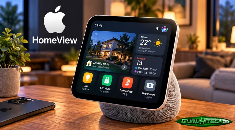 Apple HomeView ufficiale: schermo da 7 pollici, Siri AI e domotica, ma niente Italia