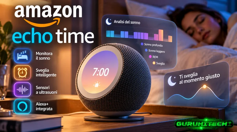 Amazon Echo Time monitora il sonno e ti sveglia al momento giusto