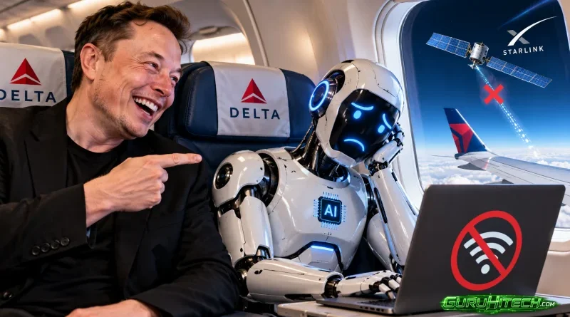 Elon Musk scherza sull’IA: “Per isolarla basta metterla su un volo Delta”