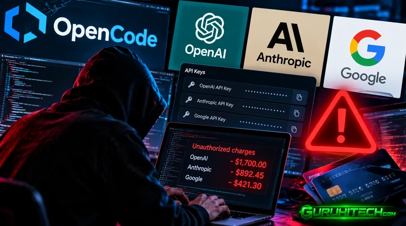 OpenCode hackerato: rubate chiavi API e addebiti fino a 1.700 dollari