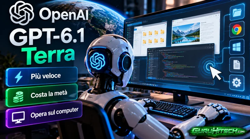 OpenAI lancia GPT-6.1 Terra: più veloce, costa la metà e usa il computer