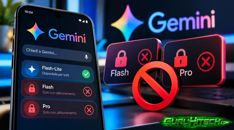 Gemini gratis perde Flash e Pro: cosa cambia dal 9 ottobre