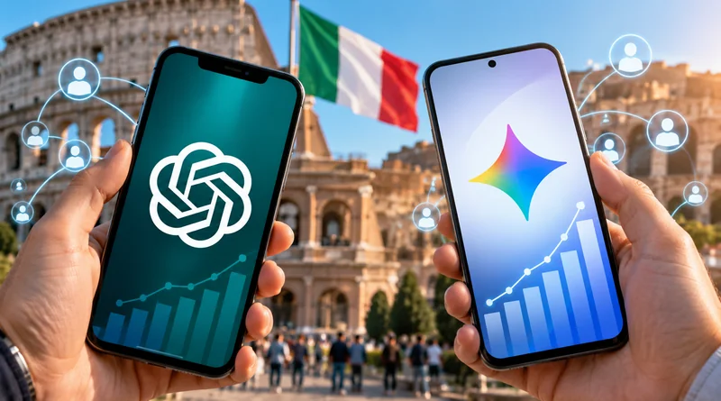 Gemini supera ChatGPT sugli smartphone in Italia: cosa rivelano i nuovi dati sull’intelligenza artificiale