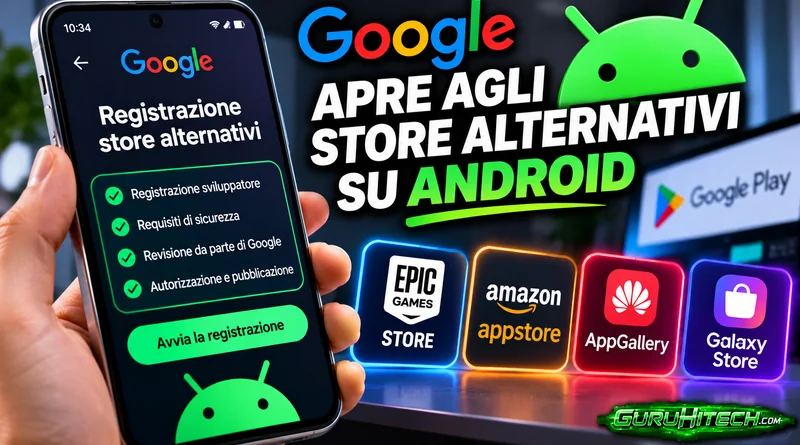 Google apre agli store alternativi su Android, ma chiede 10.000 dollari all’anno: ecco cosa cambia