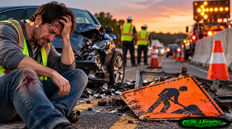 Lasting Injuries After Crashes Involving Missing Work Zone Signs