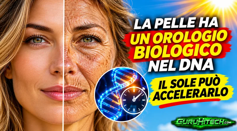 La pelle ha un orologio biologico nascosto nel DNA: il sole può accelerarlo