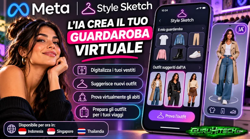 Meta lancia Style Sketch: l’IA trasforma i tuoi vestiti in un guardaroba virtuale