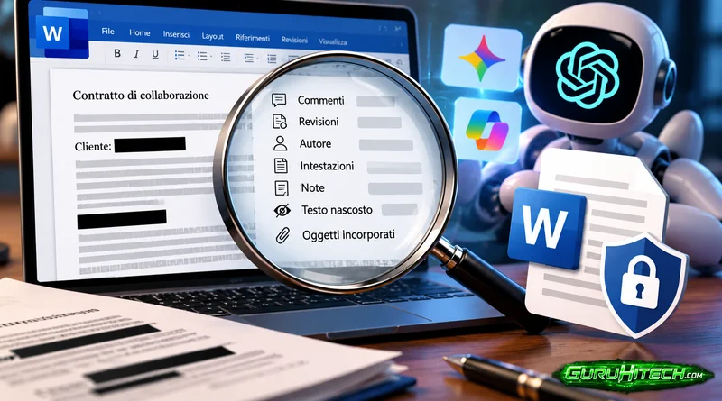 Anonimizzare un documento Word prima di darlo all’IA: dove si nascondono i nomi