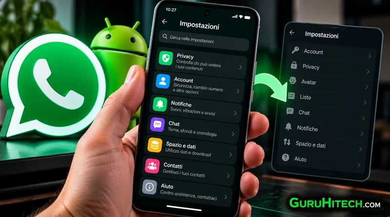 WhatsApp cambia le impostazioni su Android: nuovo menu per privacy, account e notifiche