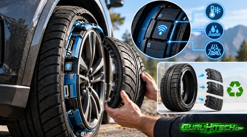 ECOTIRE, il pneumatico intelligente con battistrada sostituibile e sensori