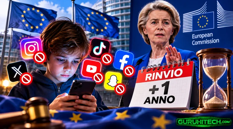Social vietati ai minori: l’UE chiede di rinviare i divieti