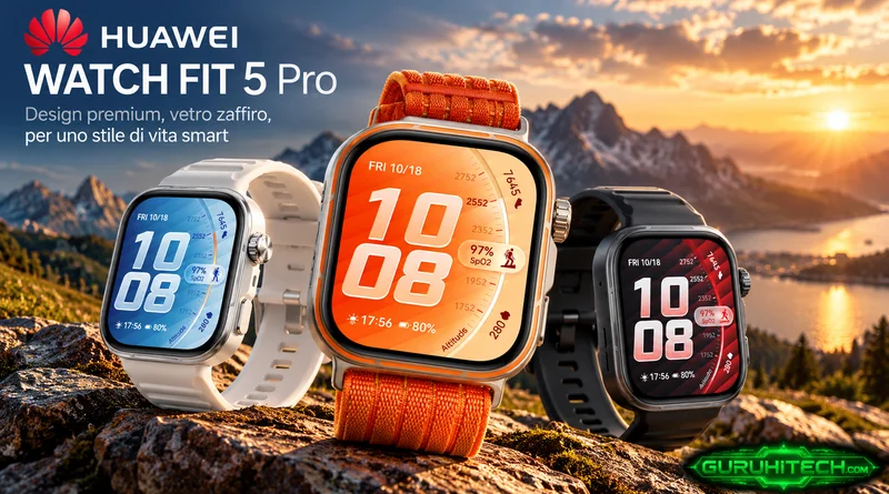 HUAWEI WATCH FIT 5 Pro: Il miglior smartwatch vetro zaffiro per uno stile di vita smart