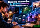 Keeping Interactive AI Stories Moving Without Losing Control