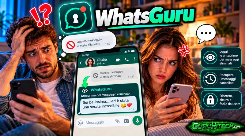 WhatsGuru, come vedere le anteprime dei messaggi WhatsApp eliminati