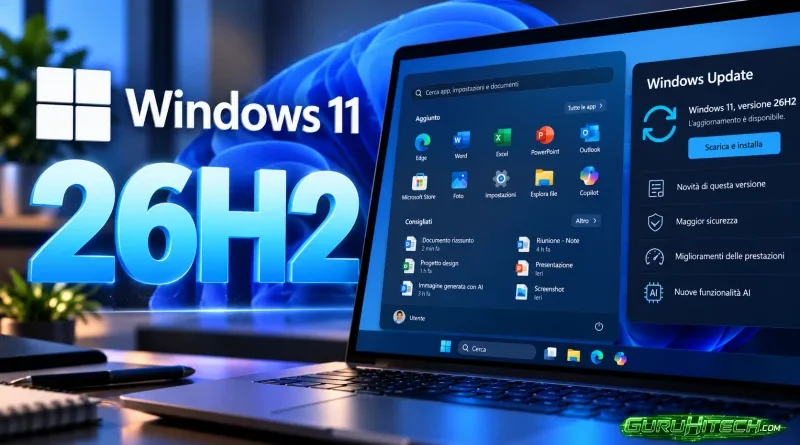 Windows 11 26H2 è disponibile: novità, installazione e problemi noti